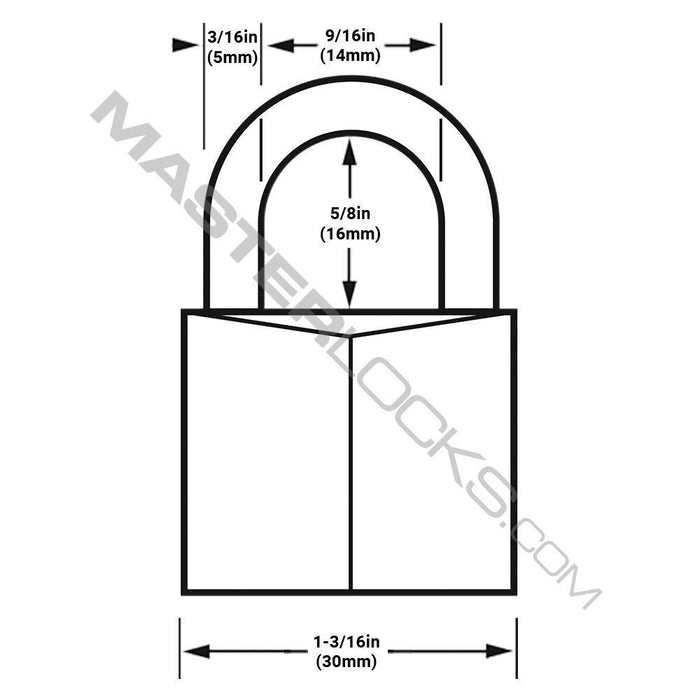 Master Lock 131T Covered Solid Body Padlock; 2 Pack 1-3/16in (30mm) Wide-Keyed-Master Lock-131T-LockPeople.com