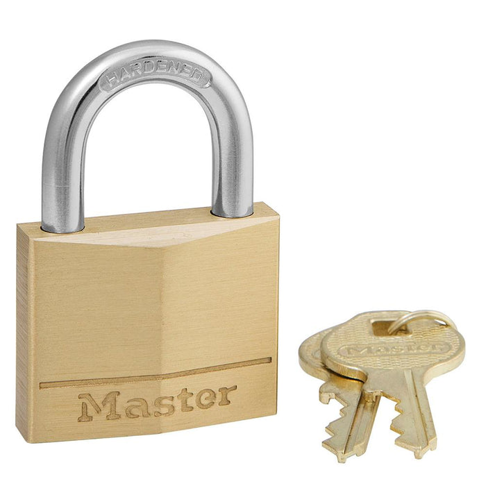 Master Lock 140D Solid Brass Body Padlock 1-9/16in (40mm) Wide-Keyed-Master Lock-140D-LockPeople.com