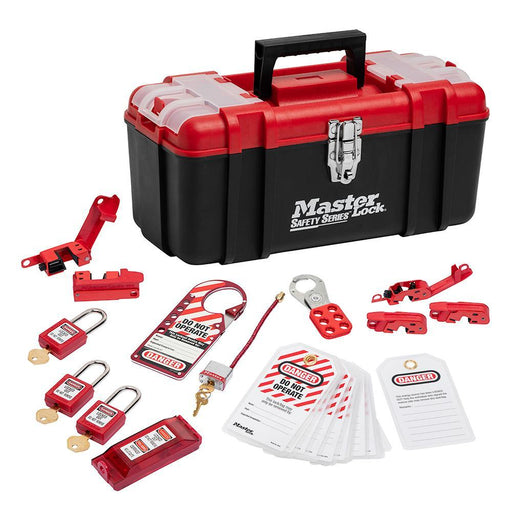 Master Lock 1457E410 Personal Safety Lockout Pouch, Electrical Focus with Zenex™ Thermoplastic Padlocks-Keyed-Master Lock-1457E410KA-LockPeople.com