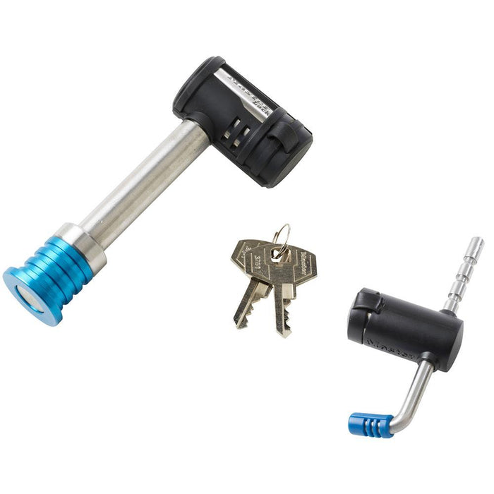 Master Lock 1481DAT Stainless Steel Receiver Lock with Adjustable Coupler Latch Lock 5/8in (16mm) Wide-Keyed-Master Lock-1481DAT-LockPeople.com