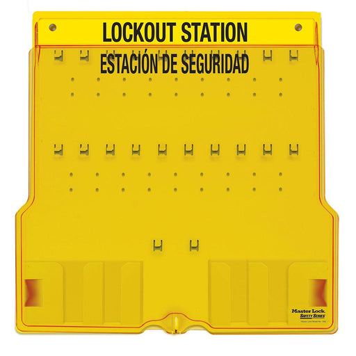 Master Lock 1484BES 20-Lock Padlock Station, English/Spanish, Unfilled-Keyed-Master Lock-1484BES-LockPeople.com