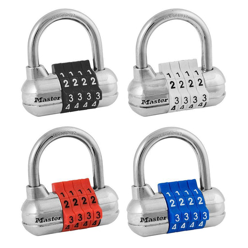 Master Lock 1523D Set Your Own Combination Padlock with Colored Dials; Assorted Colors 2-1/2in (64mm) Wide-Combination-Master Lock-1523D-LockPeople.com