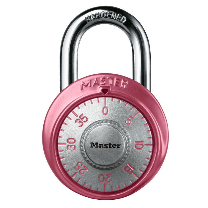Master Lock 1530DPNK Combination Dial Padlock with Aluminum Cover; Pink 1-7/8in (48mm) Wide-Combination-Master Lock-1530DPNK-LockPeople.com