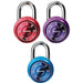Master Lock 1533TRI Combination Dial Padlock; Assorted Colors; 3 Pack 1-9/16in (40mm) Wide-Combination-Master Lock-1533TRI-LockPeople.com