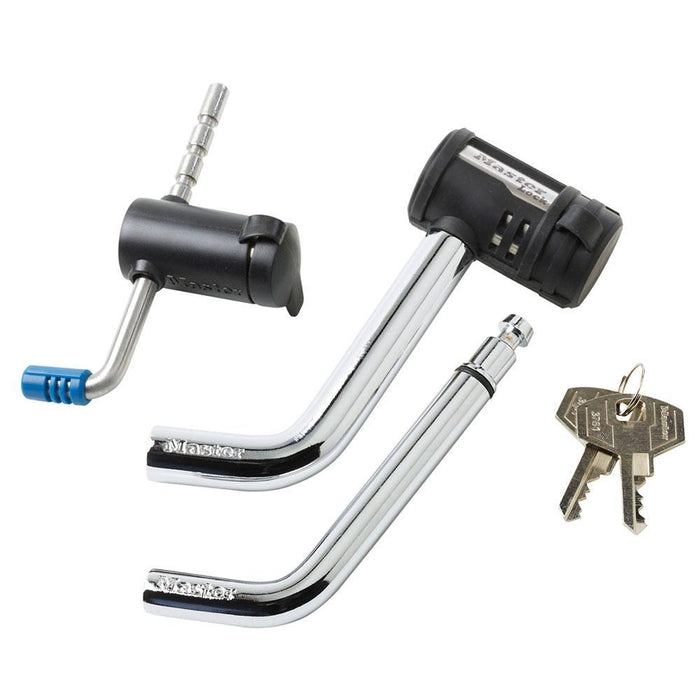 Master Lock 2848DAT 1/2in (13mm) and 5/8in (16mm) Swivel Head™ Receiver Lock with Stainless Steel Adjustable Coupler Latch Lock-Keyed-Master Lock-2848DAT-LockPeople.com