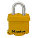 Master Lock 315SSKAD Covered Stainless Steel Padlock; Yellow 1-9/16in (40mm) Wide-Keyed-Master Lock-315SSKAD-LockPeople.com
