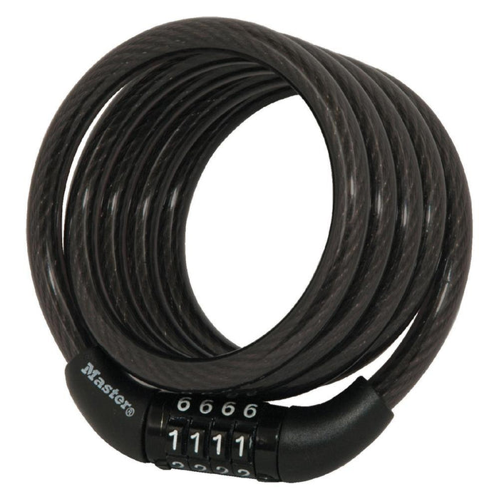 Master Lock 8143D 4ft (1.2m) Long x Diameter Preset Combination Cable Lock 5/16in (8mm) Wide-Combination-Master Lock-8143D-LockPeople.com