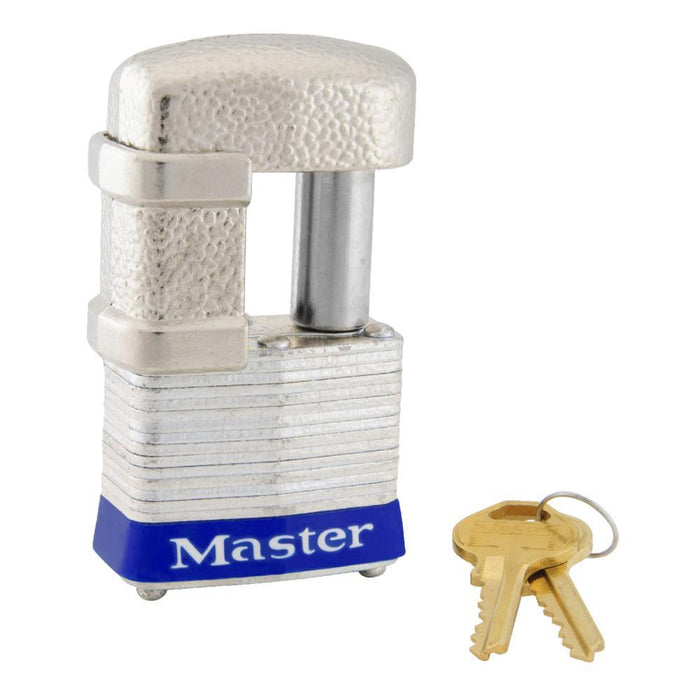 Master Lock 37 Shrouded Laminated Steel Padlock 1-9/16in (40mm) Wide-Keyed-Master Lock-37-LockPeople.com