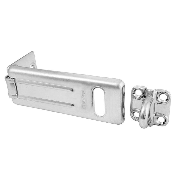 Master Lock 704DPF 4-1/2in (11cm) Long Zinc Plated Hardened Steel Hasp with Hardened Steel Locking Eye-Other Security Device-Master Lock-704DPF-LockPeople.com