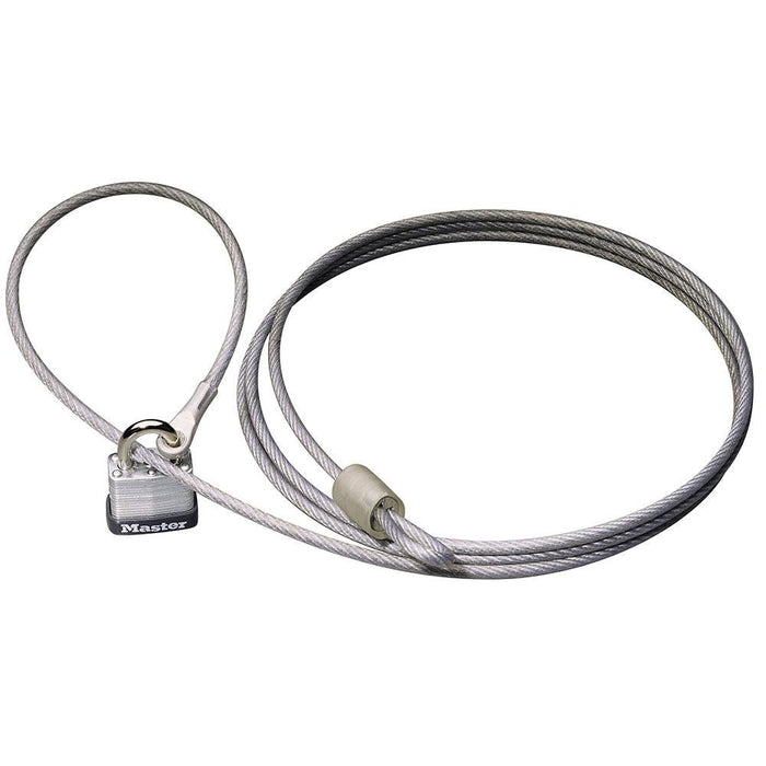 Master Lock 715DAT 7ft (2.1m) Car Cover Cable with Laminated Steel Padlock-Keyed-Master Lock-715DAT-LockPeople.com