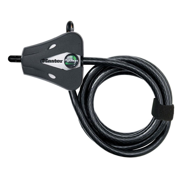 Master Lock 8418D 6ft (1.8m) Long x Diameter Python™ Adjustable Locking Cable; and Black 5/16in (8mm) Wide-Keyed-Master Lock-8418D-LockPeople.com