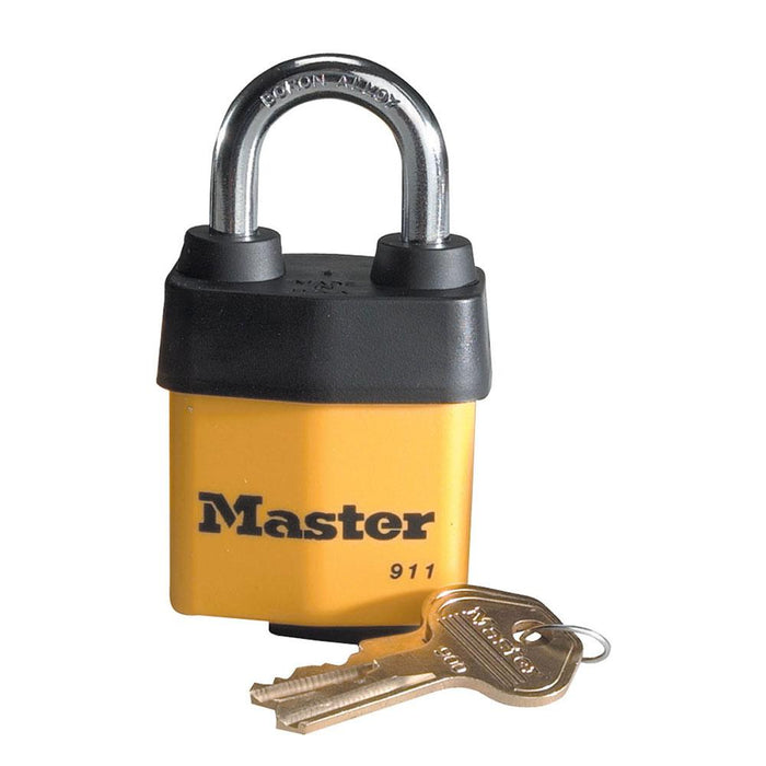 Master Lock 911DPF Covered Laminated Steel Padlock 2-1/8in (38mm) Wide-Keyed-Master Lock-911DPF-LockPeople.com