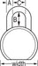 Master Lock 930DLHPF 2-1/2in (64mm) Wide Solid Steel Body Padlock with 2in (51mm) Shackle-Keyed-Master Lock-930DLHPF-LockPeople.com