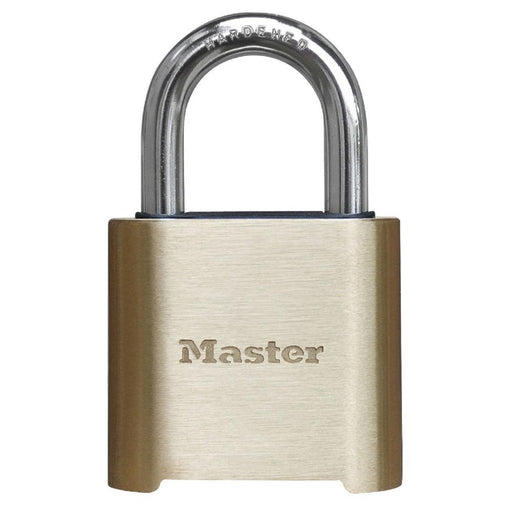 Master Lock 975DCOM Resettable Combination Brass Padlock 2in (51mm) Wide-Combination-Master Lock-975DCOM-LockPeople.com