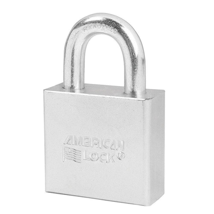 American Lock A50HS Solid Steel Padlock, Stainless Steel Pins 2in (51mm) Wide-Keyed-American Lock-A50HS-LockPeople.com