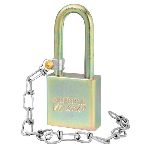 Master Lock A5201GLWN Government Padlock, with Chain and 2in (50mm) Tall Shackle-Keyed-masterlocks-A5201GLWN-LockPeople.com