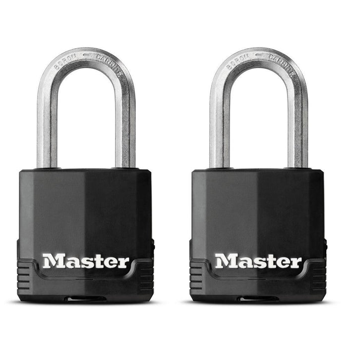 Master Lock M115XT 1-7/8in (48mm) Wide Magnum® Covered Laminated Steel Padlock ; 2 Pack-Master Lock-M115XTLF-LockPeople.com