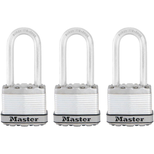 Master Lock M1XTRI 1-3/4in (44mm) Wide Magnum® Laminated Steel Padlock ; 3 Pack-Master Lock-M1XTRILH-LockPeople.com