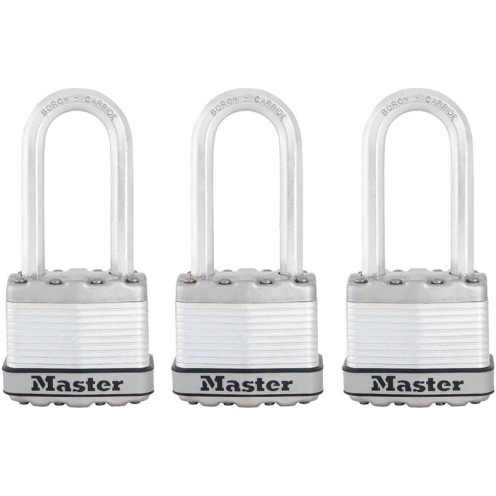 Master Lock M1XTRIHC 1-3/4in (44mm) Wide Magnum® Laminated Steel Padlock ; 3 Pack-Master Lock-M1XTRILHHC-LockPeople.com