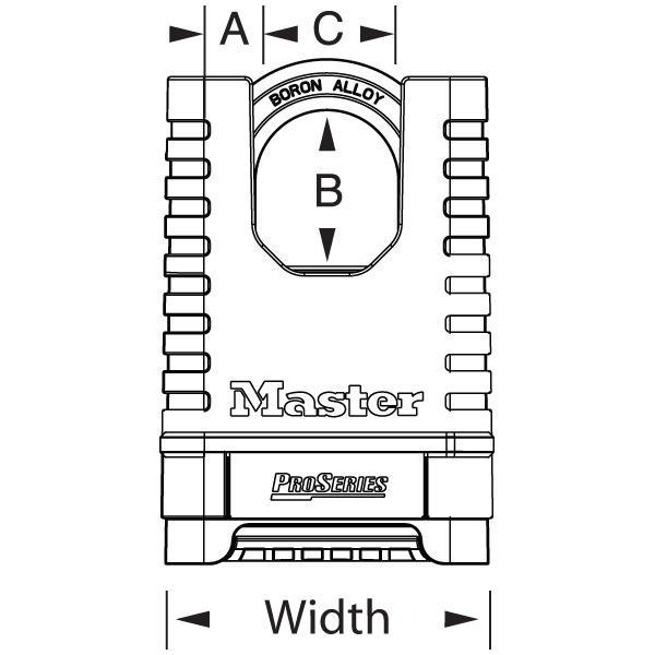 Master Lock 1177 ProSeries® Shrouded Brass Resettable Combination Padlock 2-1/4in (57mm) Wide-Keyed-Master Lock-1-1/16in (27mm)-1177-LockPeople.com