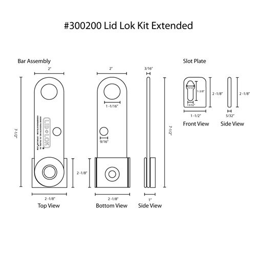 Hodge Products 300200 Lid-Lok® with Extended Mounting Pad-Hodge Products-300200-LockPeople.com