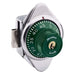 Master Lock 1630MD Built-In Combination Lock with Metal Dial for Lift Handle Lockers - Hinged on Right-Master Lock-Green-1630MDGRN-LockPeople.com
