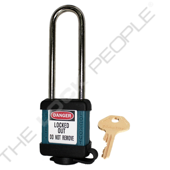 Master Lock 410COV Padlock with Plastic Cover 1-1/2in (38mm) wide-Master Lock-Master Keyed-3in-410MKLTTEALCOV-LockPeople.com
