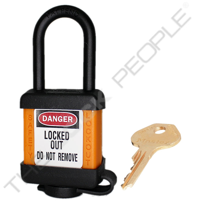 Master Lock 406COV Padlock with Plastic Cover 1-1/2in (38mm) wide-Master Lock-Master Keyed-Orange-406MKORJCOV-LockPeople.com