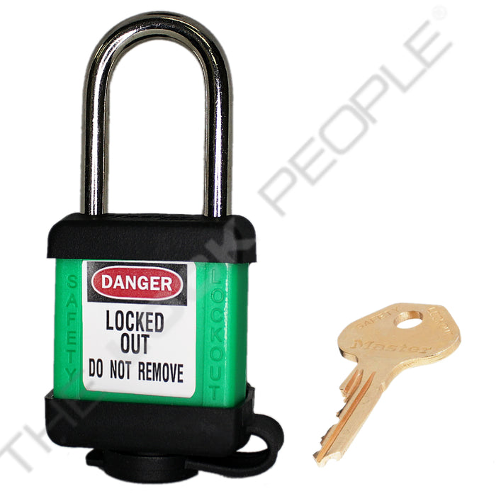 Master Lock 410COV Padlock with Plastic Cover 1-1/2in (38mm) wide-Master Lock-Master Keyed-1-1/2in-410MKGRNCOV-LockPeople.com