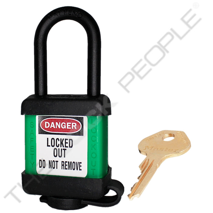 Master Lock 406COV Padlock with Plastic Cover 1-1/2in (38mm) wide-Master Lock-Keyed Different-Green-406GRNCOV-LockPeople.com