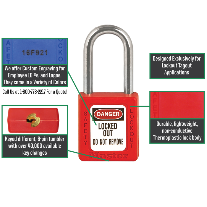 Master Lock 410COV Padlock with Plastic Cover 1-1/2in (38mm) wide-Master Lock-LockPeople.com